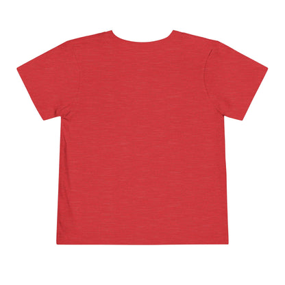 Toddler Tee - Red & Blue Polka Dot Puppy Graphic (Cute Patriotic Baby Shirt)