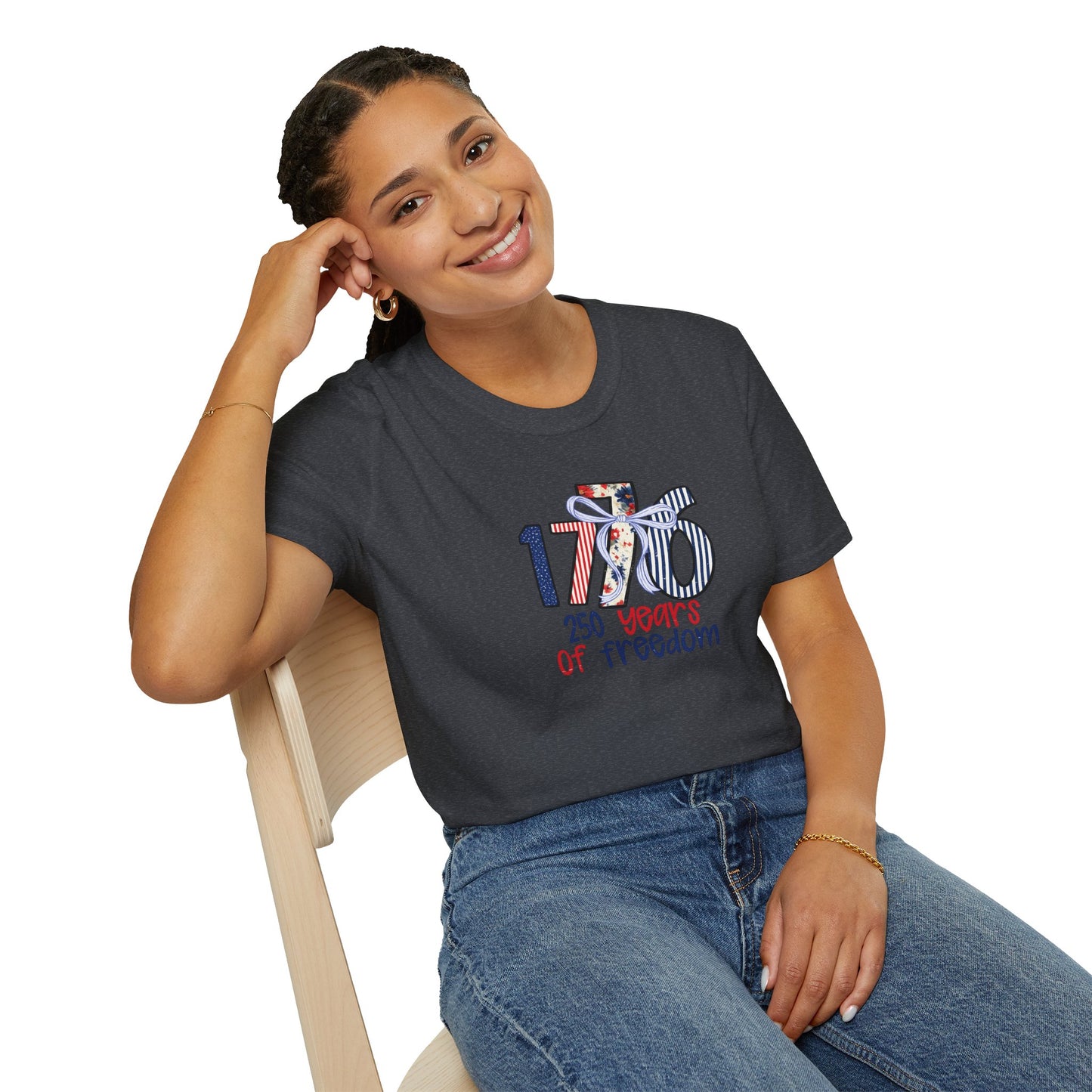 1776 "250 Years of Freedom" T-Shirt — Patriotic Independence Day Tee