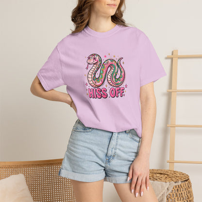 Snake "Hiss Off" Graphic T-Shirt — Retro Cute Reptile Tee