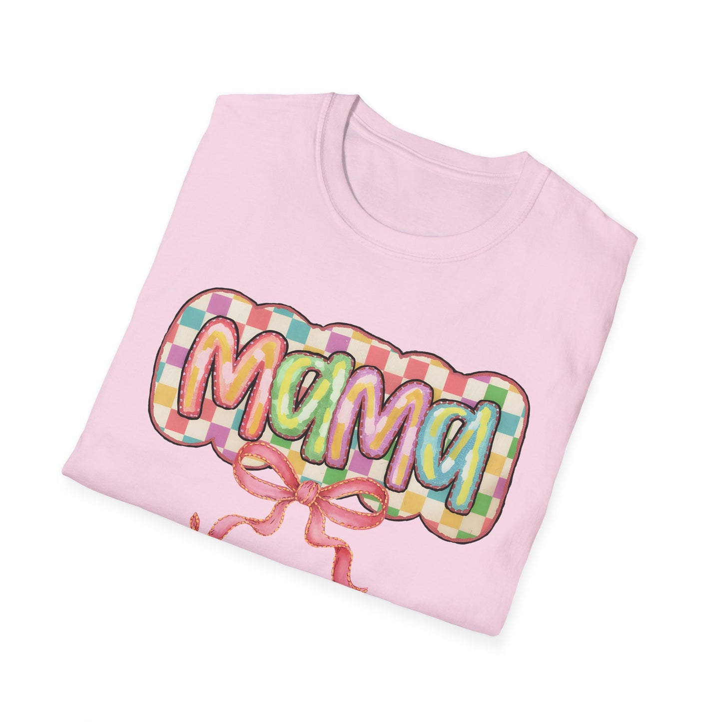 Mama Balloon Graphic Tee — Colorful Pastel Celebration Shirt for Moms