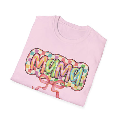 Mama Balloon Graphic Tee — Colorful Pastel Celebration Shirt for Moms