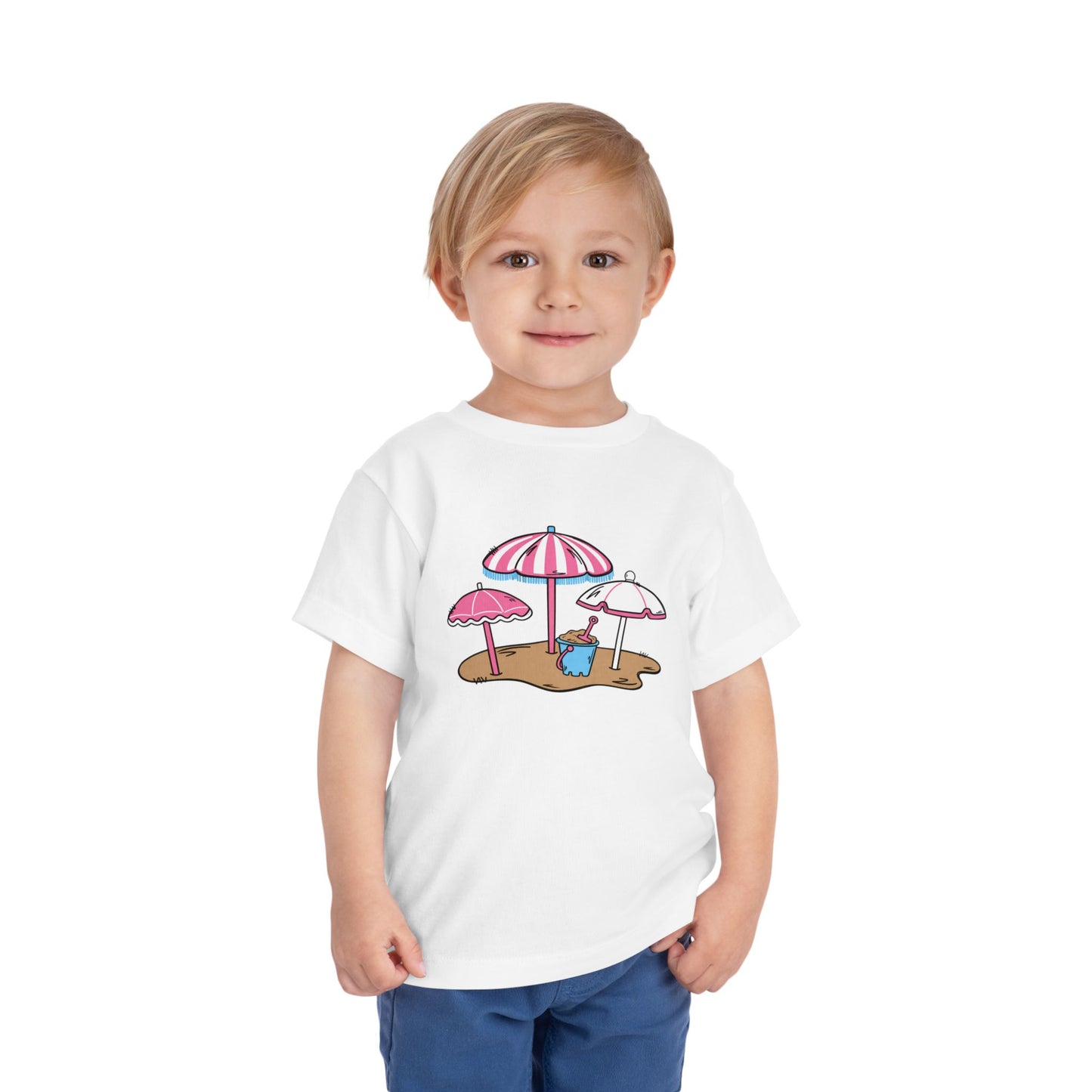 Toddler Tee — Cute Beach Umbrella & Sand Pail Design