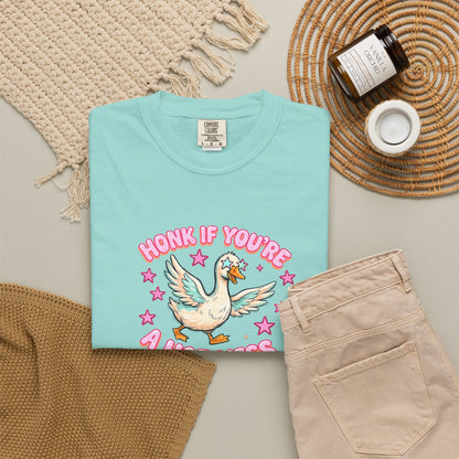 T-Shirt — 'Honk If You're A Hot Mess' Duck Graphic Tee