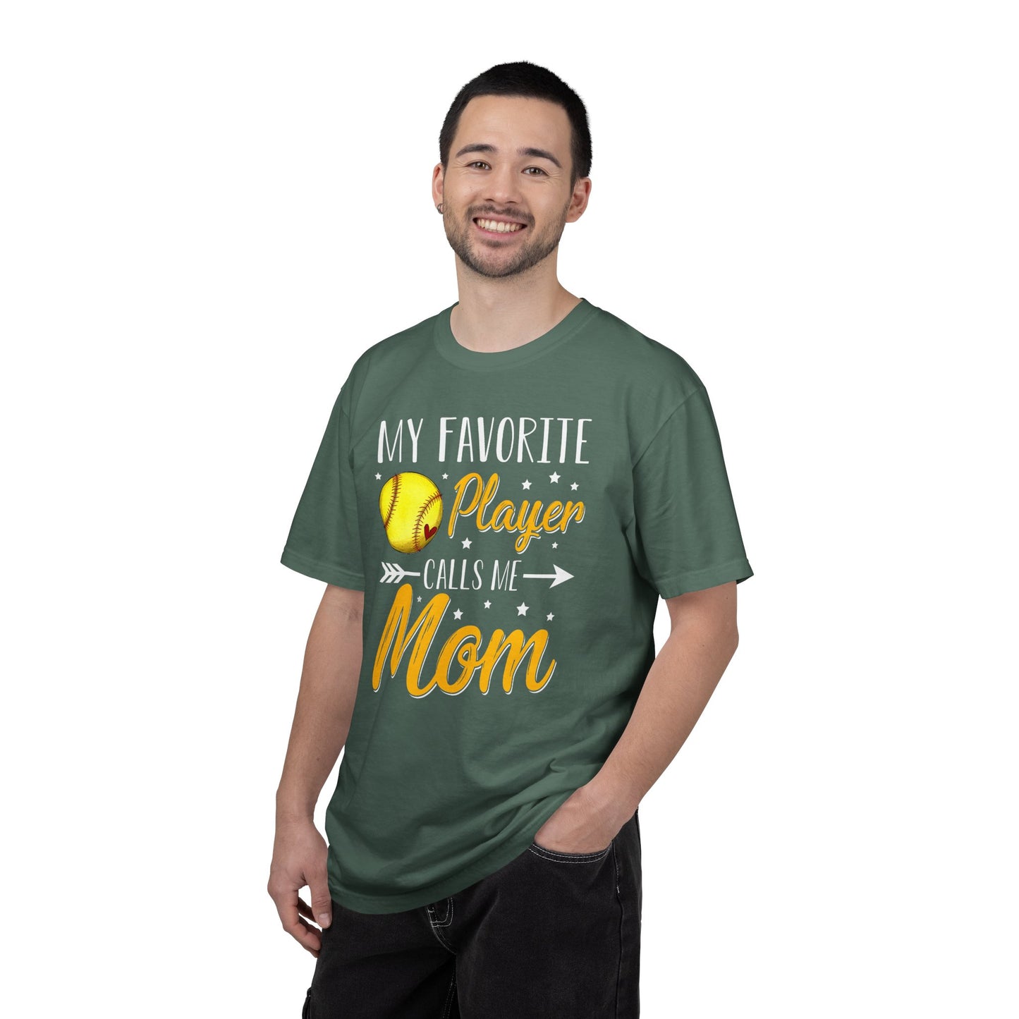 Softball Mom T-Shirt – “My Favorite Player Calls Me Mom” Graphic Tee