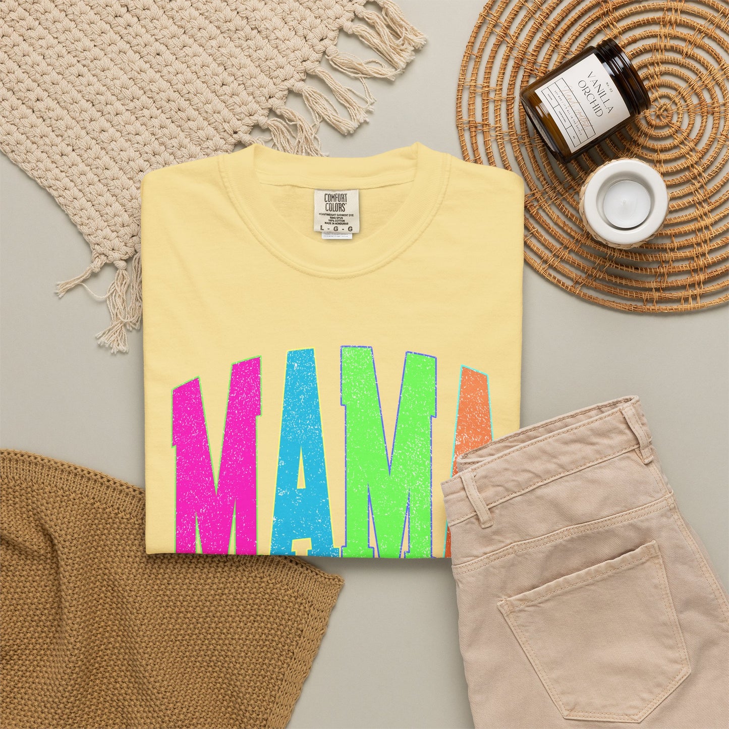 Mama Colorblock T-Shirt — Bright Retro Mama Graphic Tee for Mothers' Day & Everyday