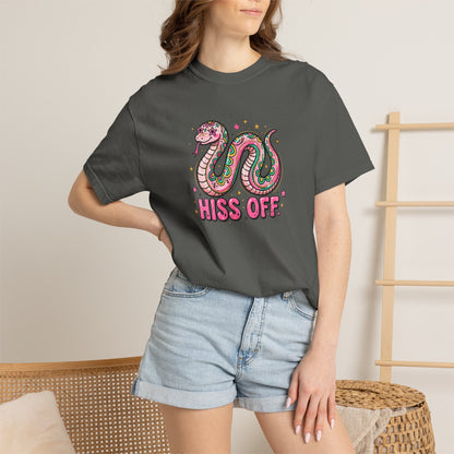 Snake "Hiss Off" Graphic T-Shirt — Retro Cute Reptile Tee