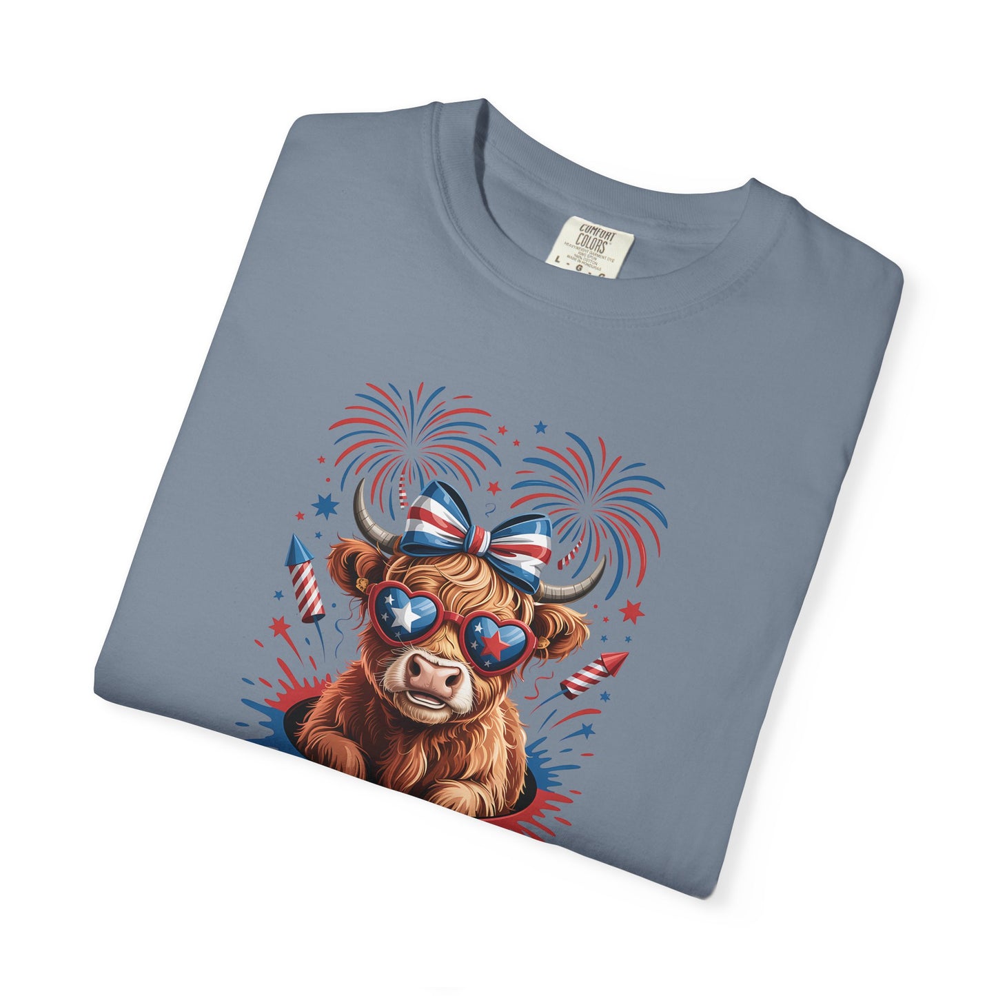 Patriotic Cowboy Bear T-Shirt — 4th of July Fireworks Graphic Tee