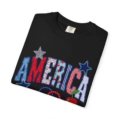 America Graphic T-Shirt — Patriotic Stars & Stripes Tee