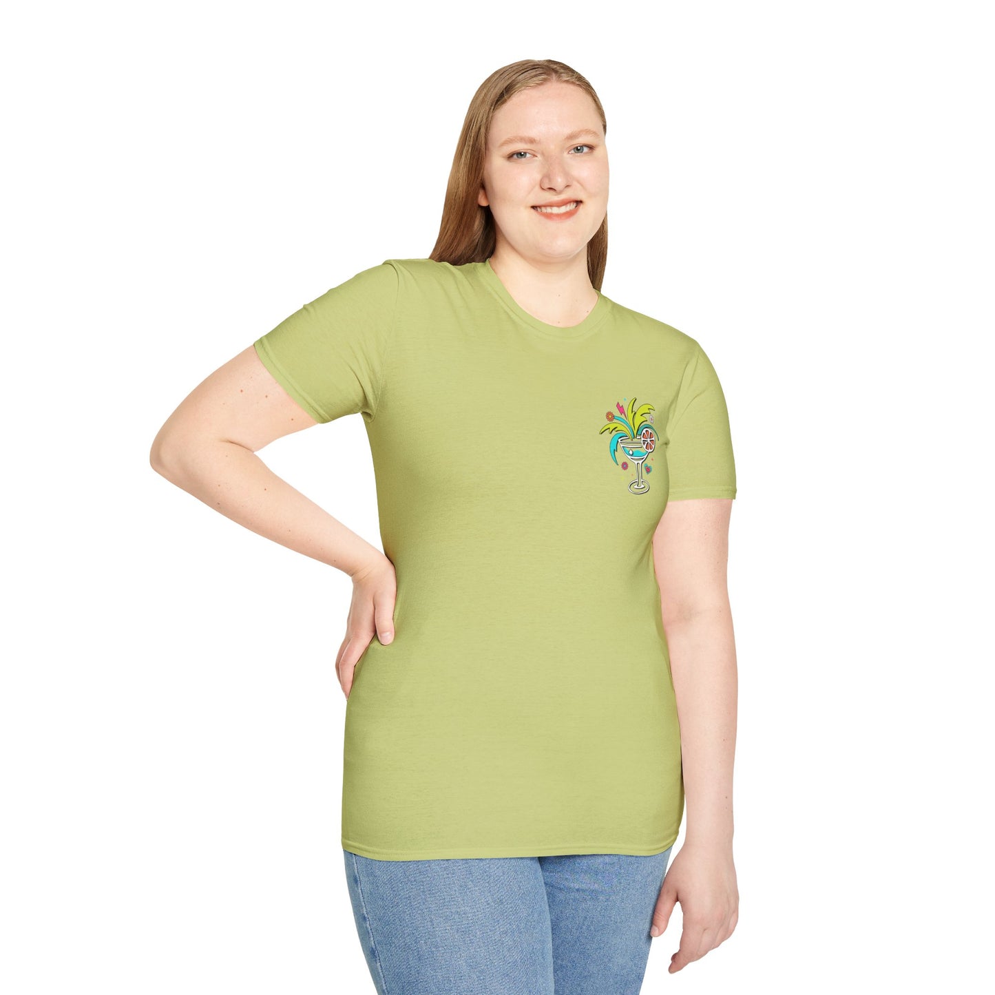 T-Shirt — "Tanned and Tipsy" Tropical Cocktail Graphic Tee