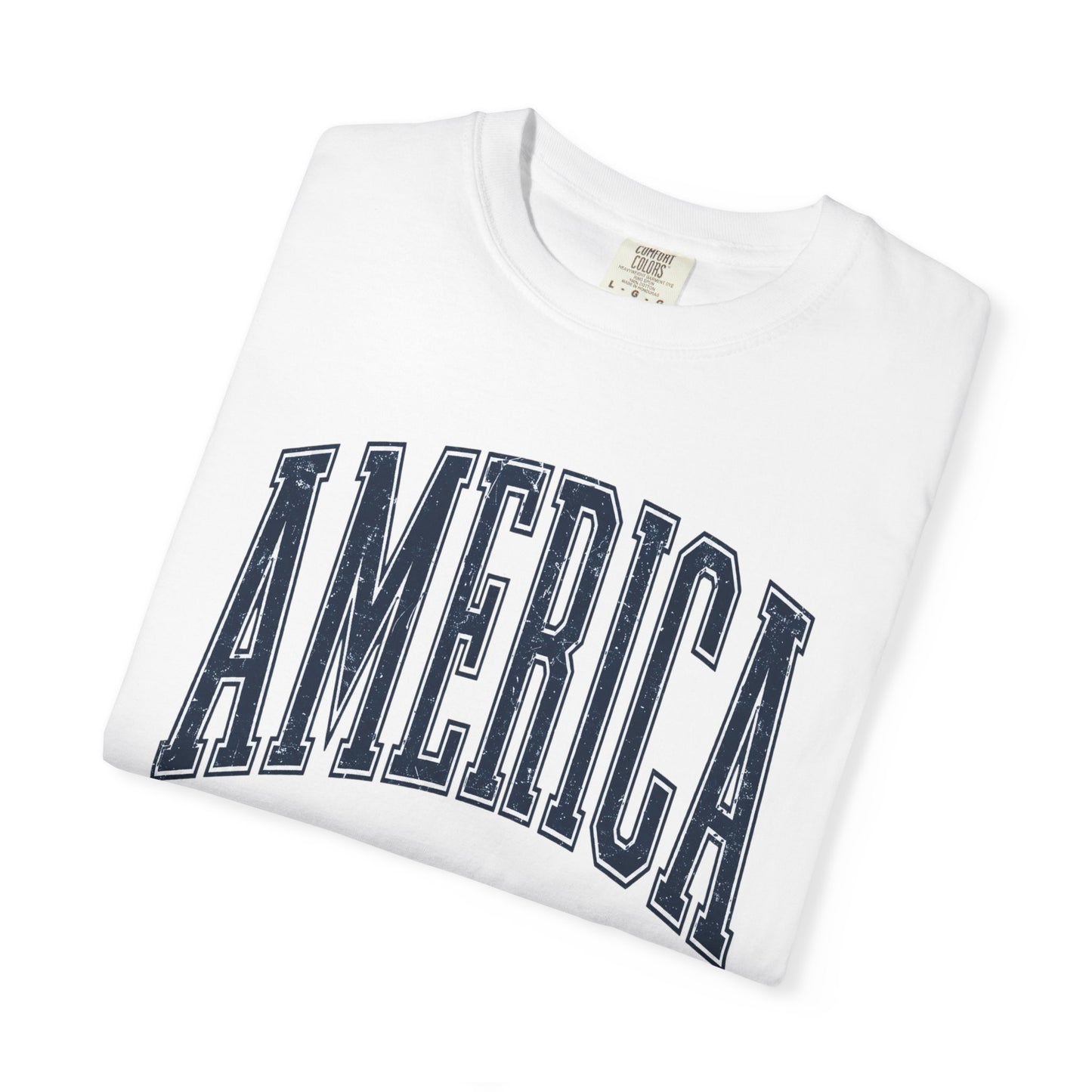 America Graphic T-Shirt — Vintage Collegiate USA Tee