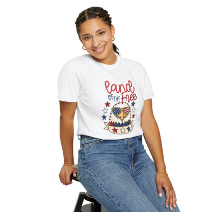 Land of the Free Eagle T-Shirt — Patriotic 4th of July American Flag Design
