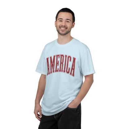 America Graphic T‑Shirt — Vintage Collegiate Patriotic Tee
