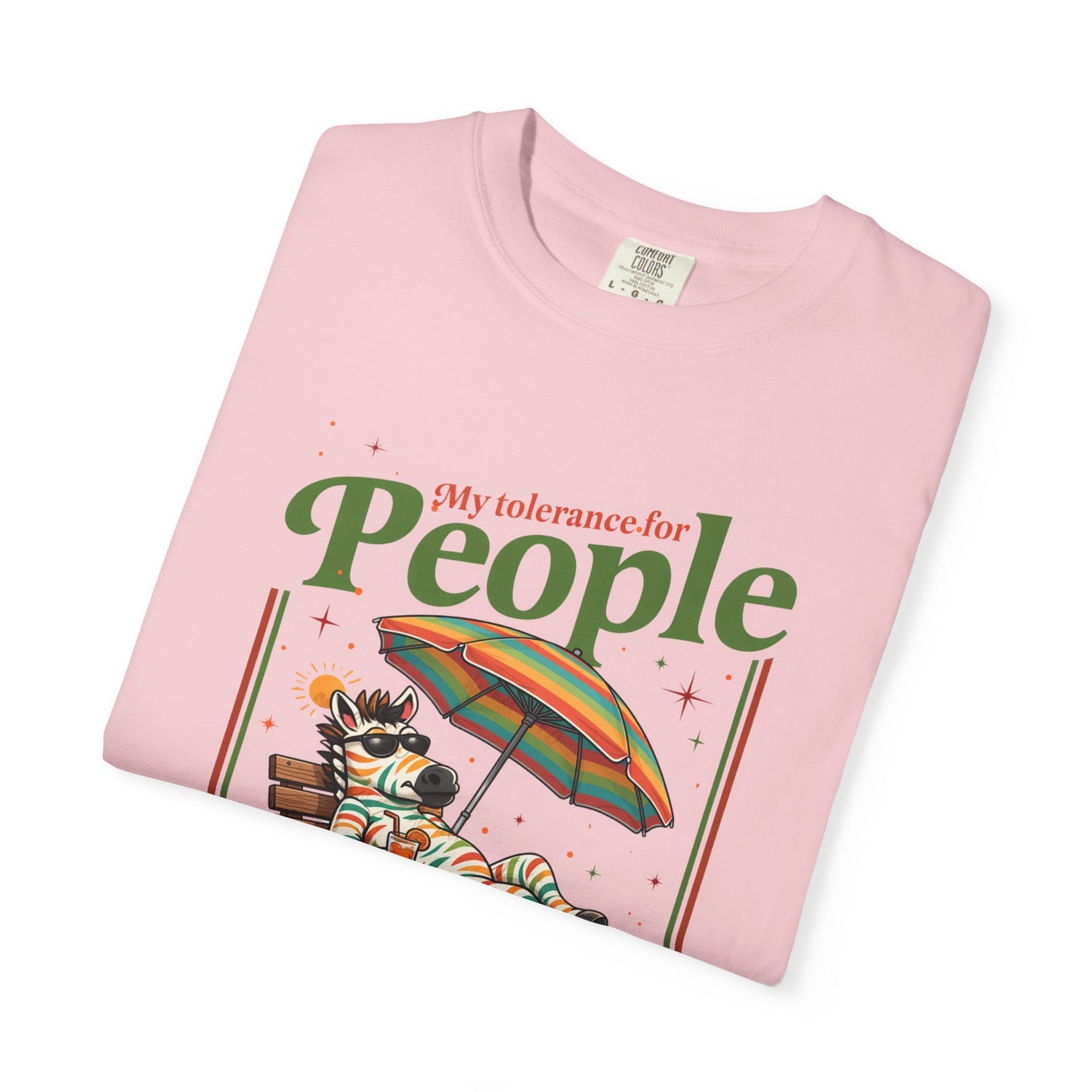 T-Shirt — "No Vibes For People" Relaxing Beach Lounger Graphic Tee