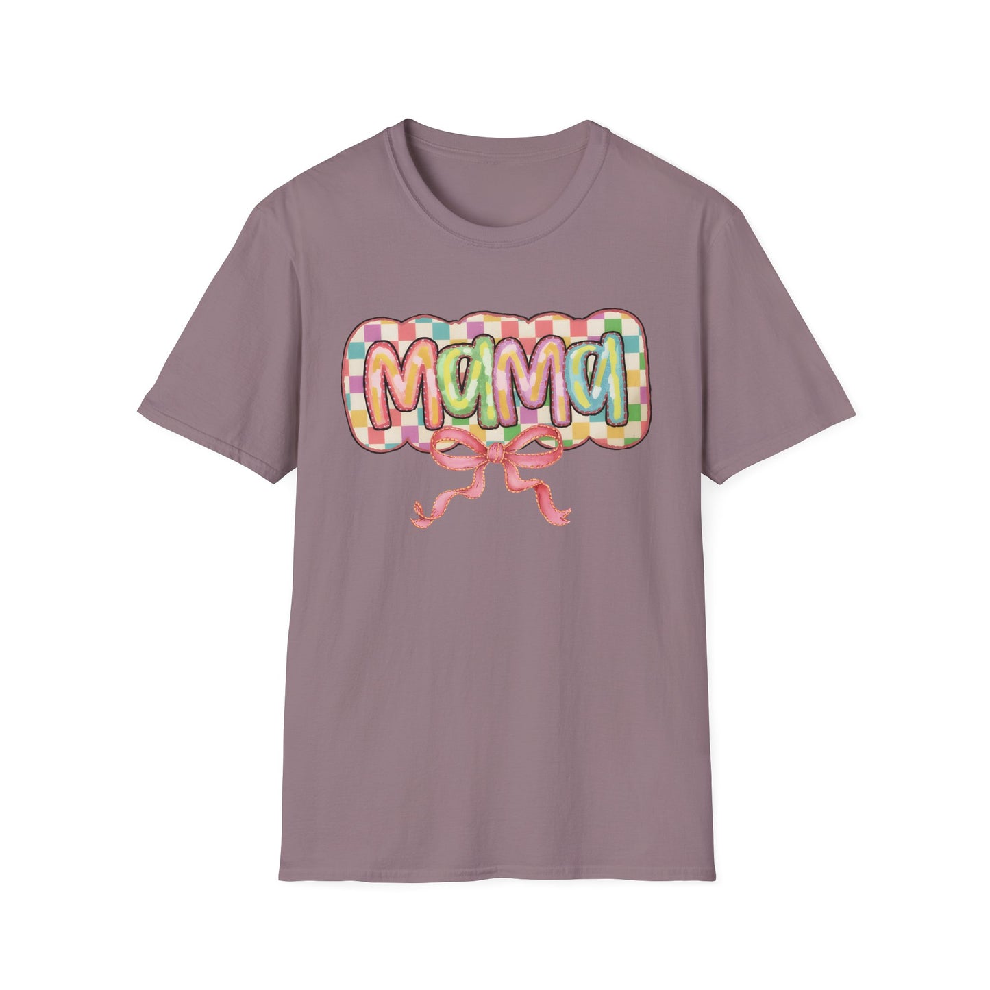 Mama Balloon Graphic Tee — Colorful Pastel Celebration Shirt for Moms