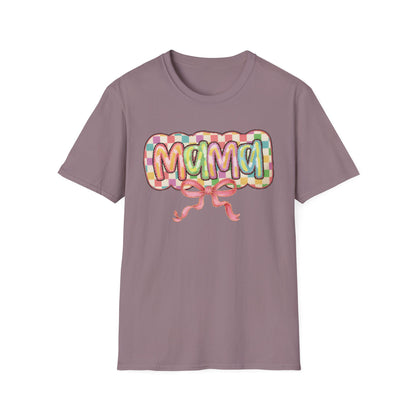 Mama Balloon Graphic Tee — Colorful Pastel Celebration Shirt for Moms