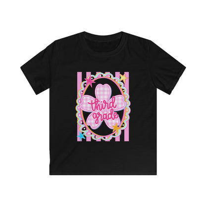 Third Grade Kids Tee — Pink Heart Back-to-School Shirt