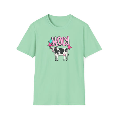 Holy Cow T-Shirt — Cute Pastel Cow Graphic Tee