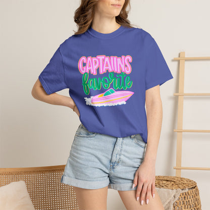 Captain's Favorite T-Shirt — Retro Boat Graphic, Nautical Vacation Tee