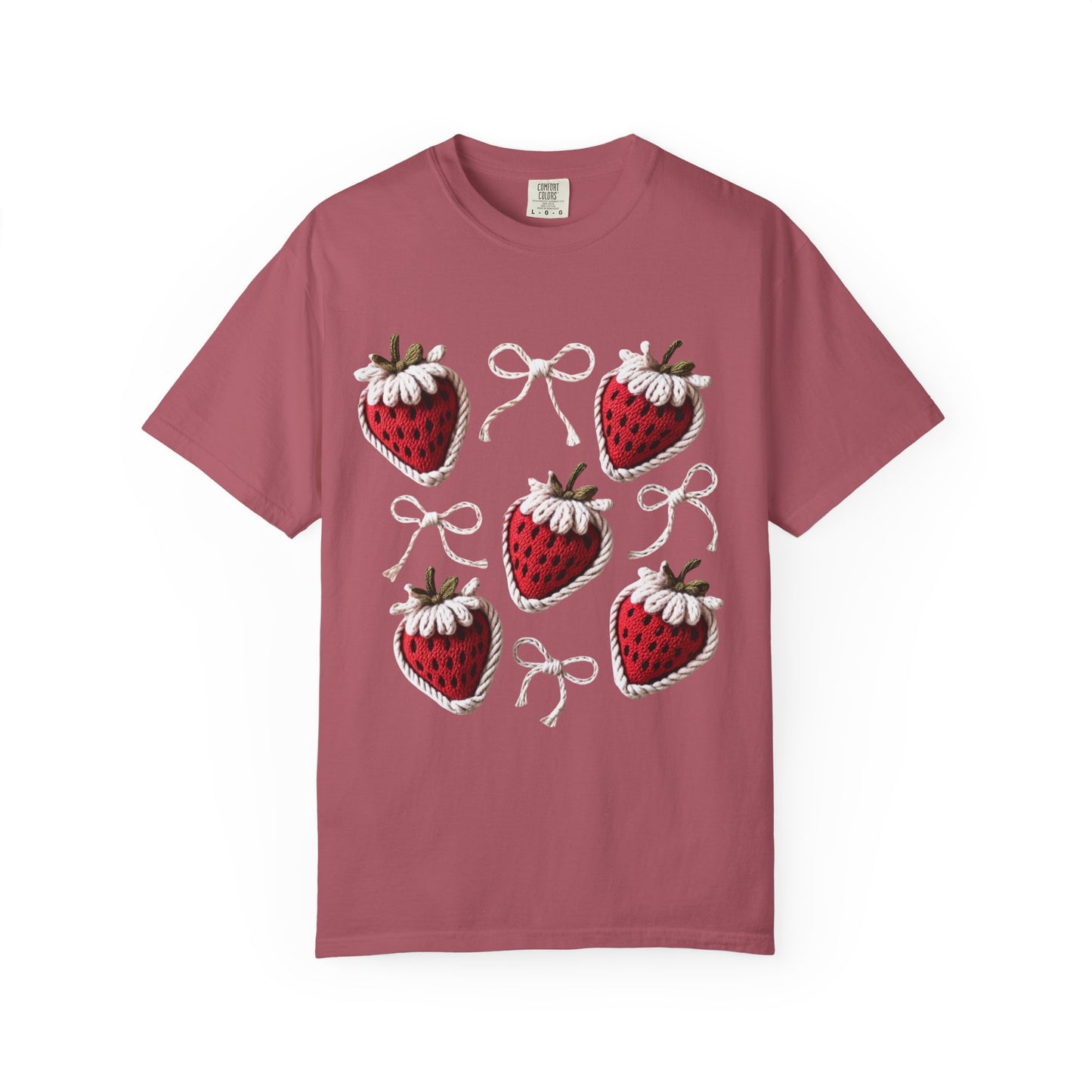 Crochet Strawberries and Bows T-shirt
