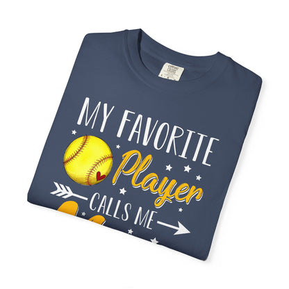 Softball Mom T-Shirt – “My Favorite Player Calls Me Mom” Graphic Tee
