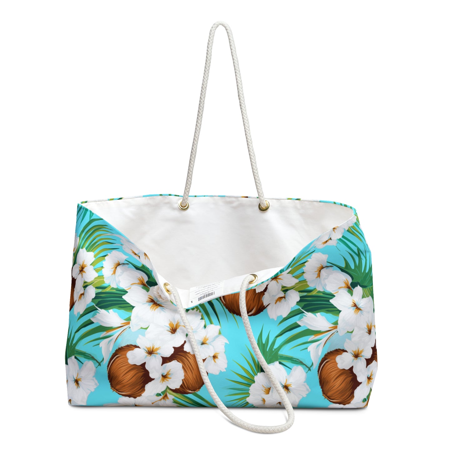Tropical Coconut Floral Weekender Bag