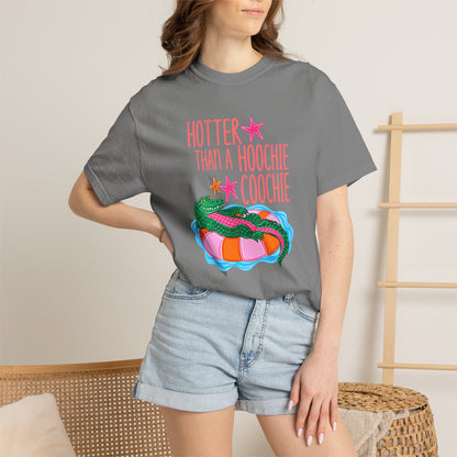 T-Shirt — "Hotter Than a Hoochie Coochie" Gator Pool Graphic Tee