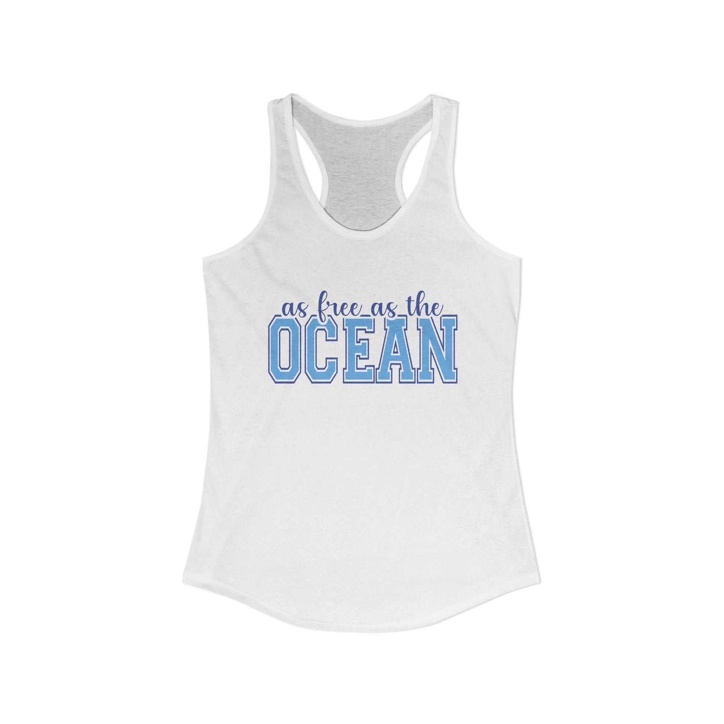 Free as the ocean Racerback Tank