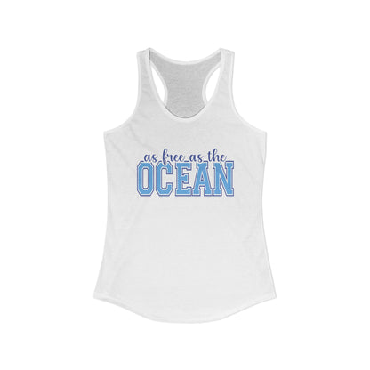 Free as the ocean Racerback Tank