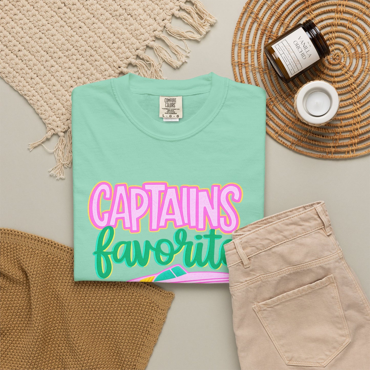 Captain's Favorite T-Shirt — Retro Boat Graphic, Nautical Vacation Tee