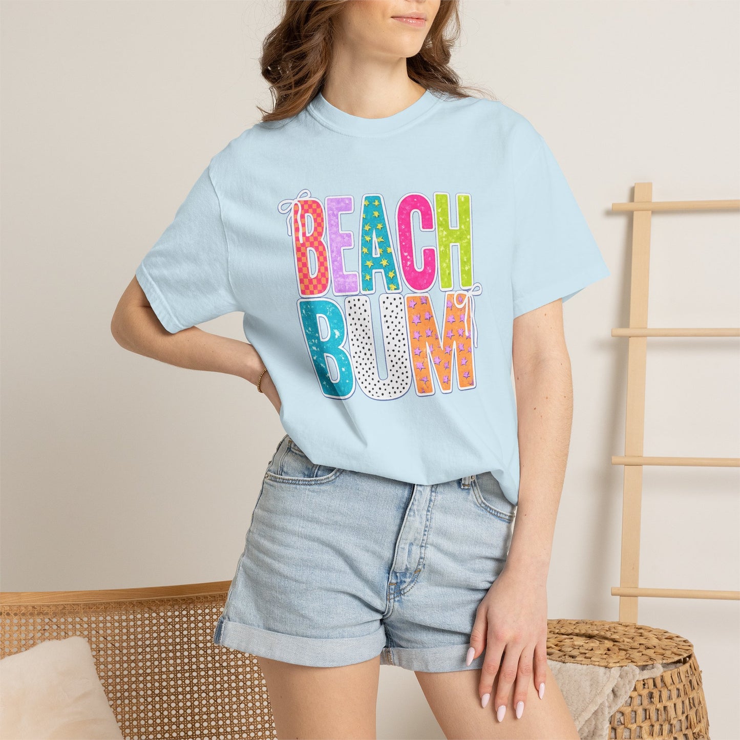 Beach Bum T-Shirt — Colorful Retro Lettering Summer Tee