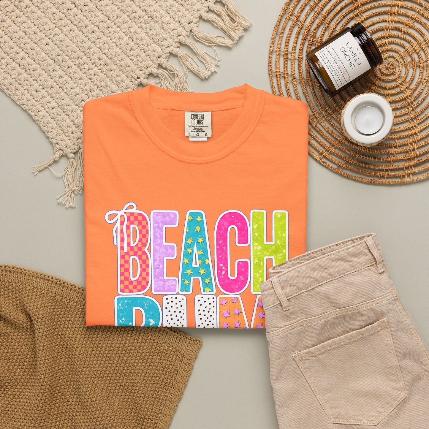 Beach Bum T-Shirt — Colorful Retro Lettering Summer Tee