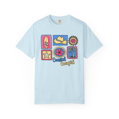 Coastal Cowgirl Graphic T-Shirt — Retro Beach Icons Tee