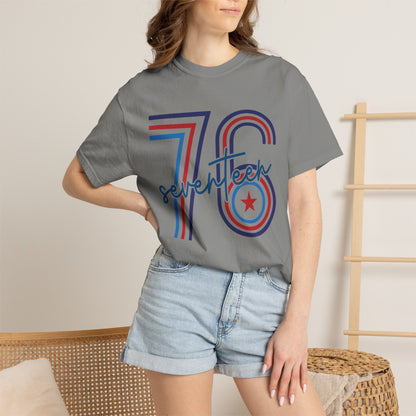Seventeen Retro 78 Tee — Vintage Red, White & Blue Athletic Graphic T-Shirt