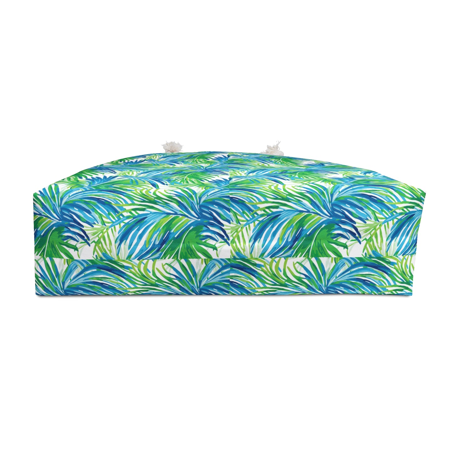 Tropical Palm Print Weekender Bag – Blue & Green Beach Tote