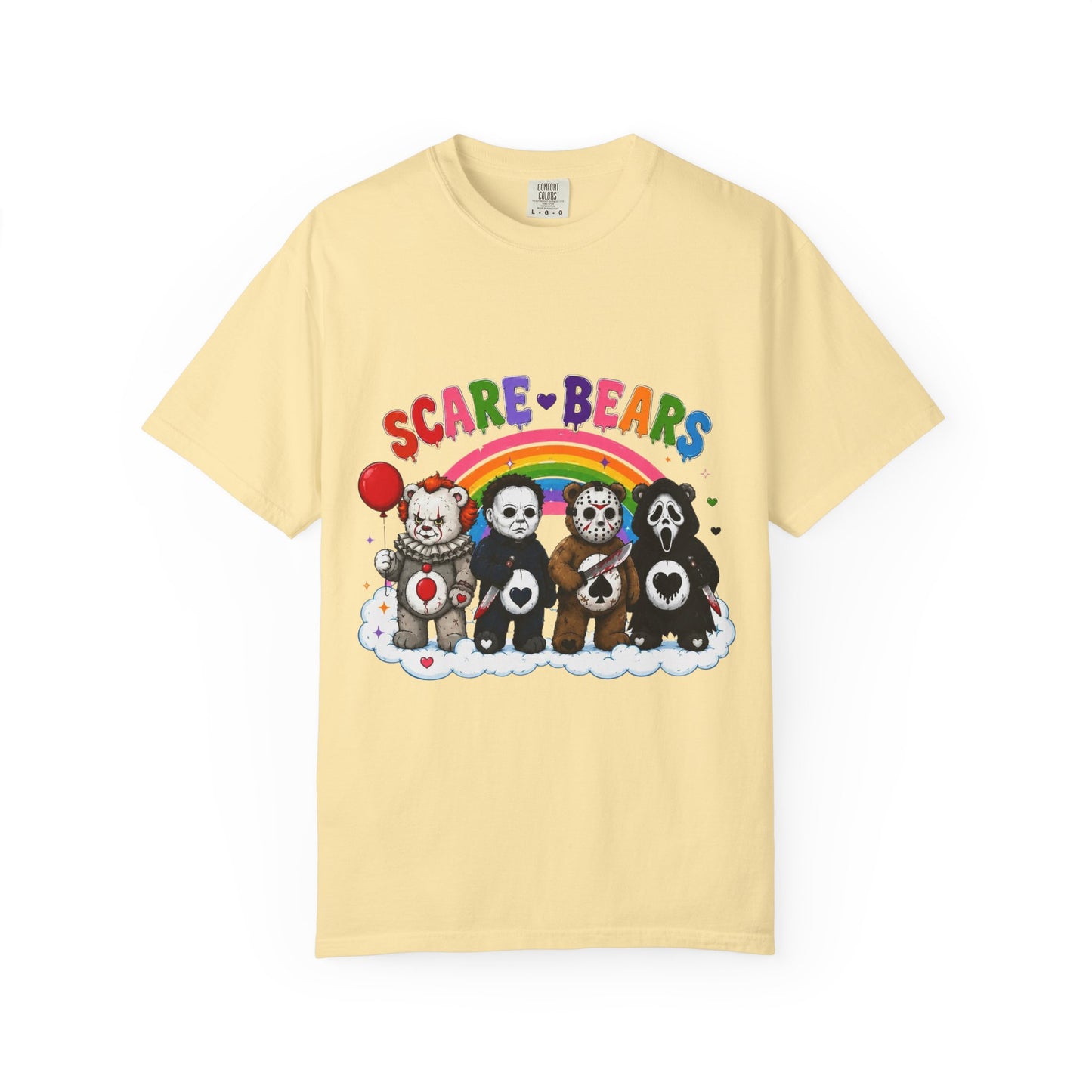 Scare-Bears Graphic T-Shirt — Cute Horror Bear Rainbow Tee