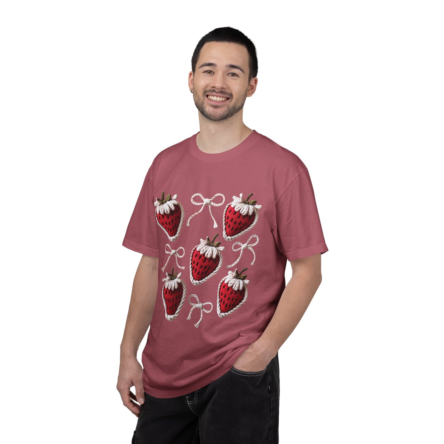 Crochet Strawberries and Bows T-shirt
