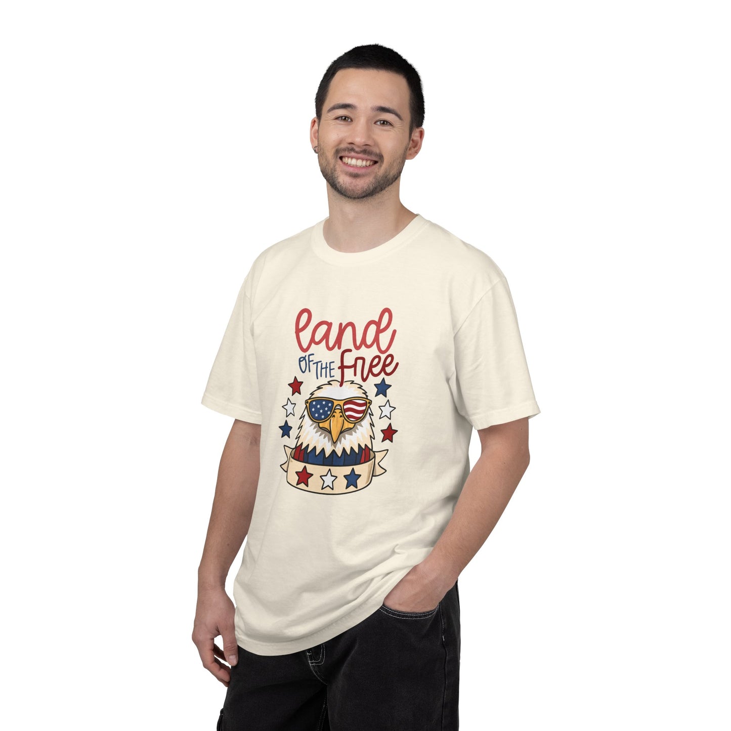 Land of the Free Eagle T-Shirt — Patriotic 4th of July American Flag Design