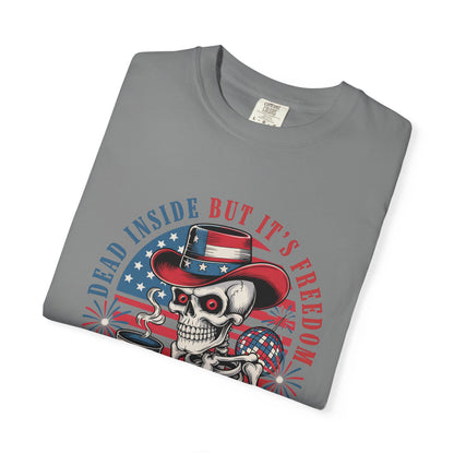 Patriotic Skeleton 'Dead Inside But It's Freedom' T-Shirt