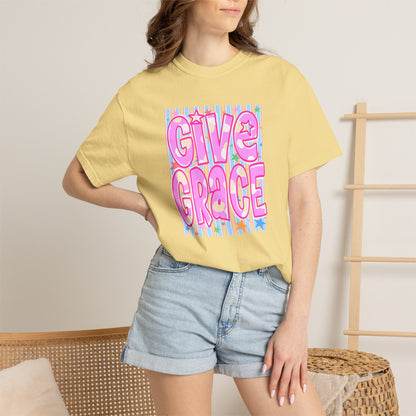 Give Grace T-Shirt — Pastel Retro Graphic Tee