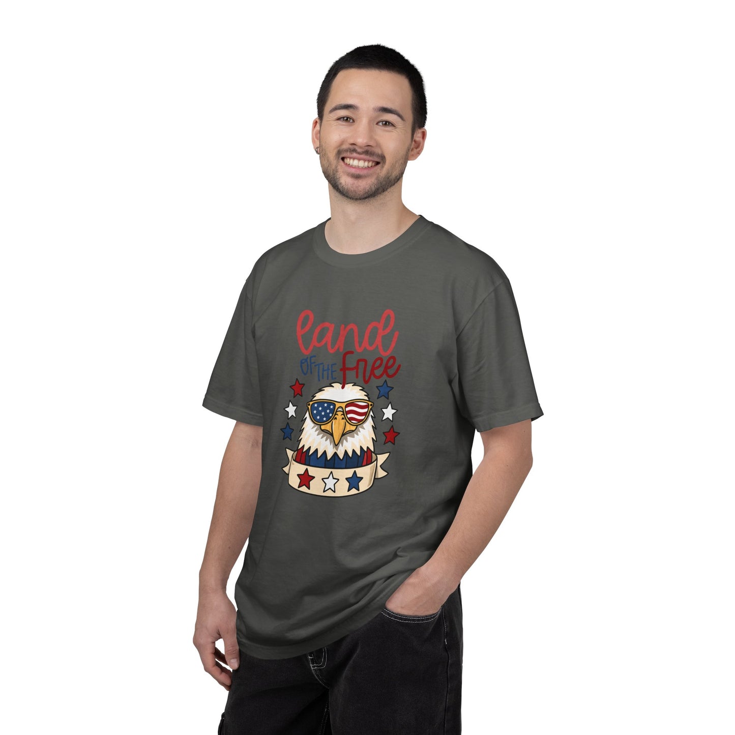Land of the Free Eagle T-Shirt — Patriotic 4th of July American Flag Design