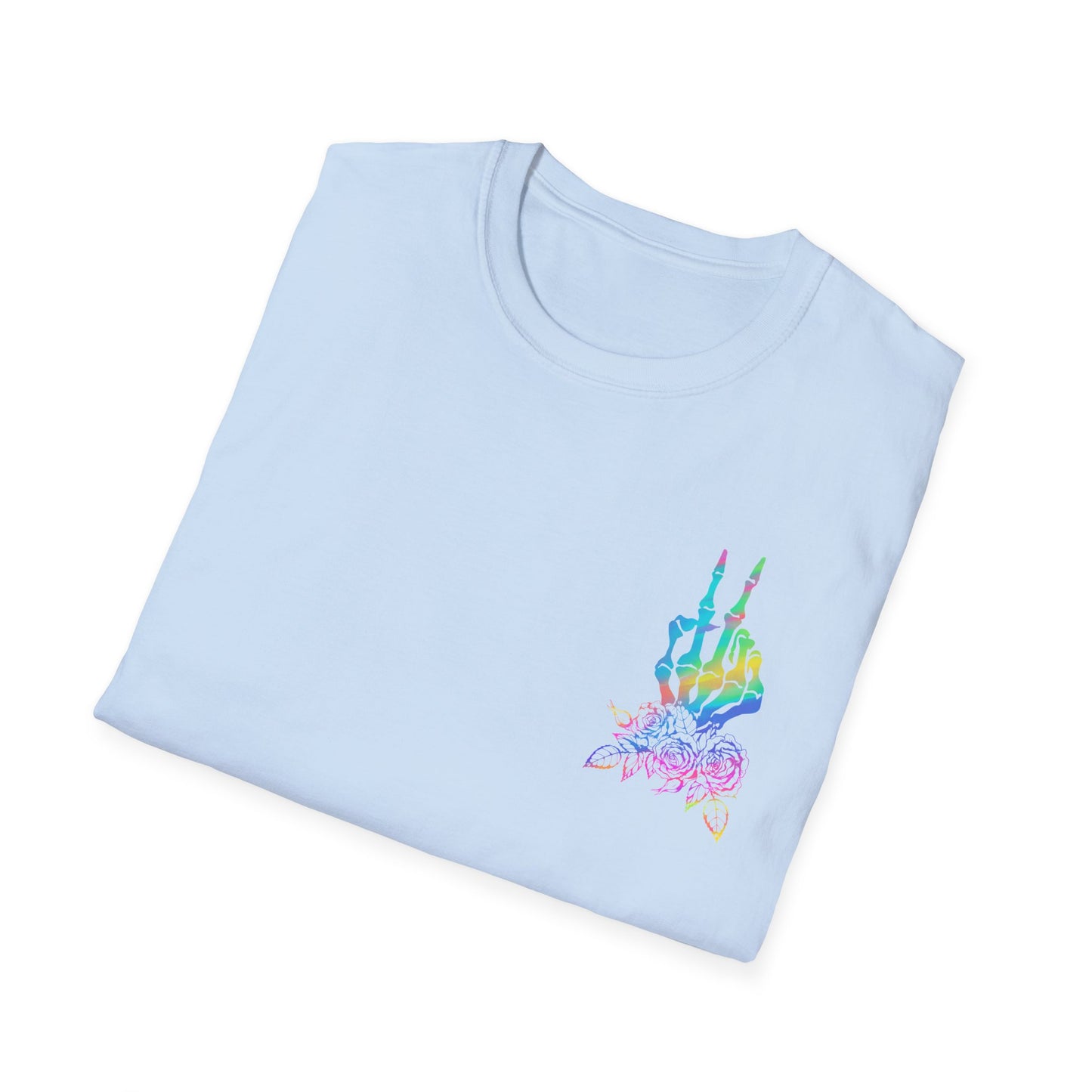 T-Shirt — 'On My Husband's Last Nerve' Rainbow Skeleton Graphic Tee