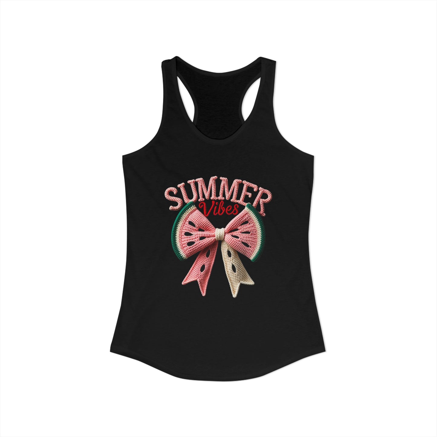 Summer watermelon bow Racerback Tank