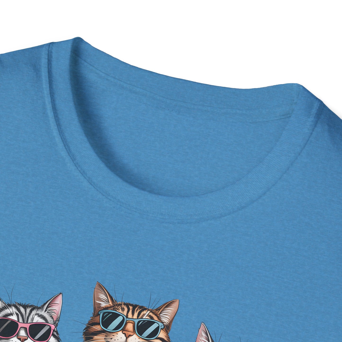 Funny Cats in Bathing Suits T-Shirt — Retro Trio Cat Beach Tee