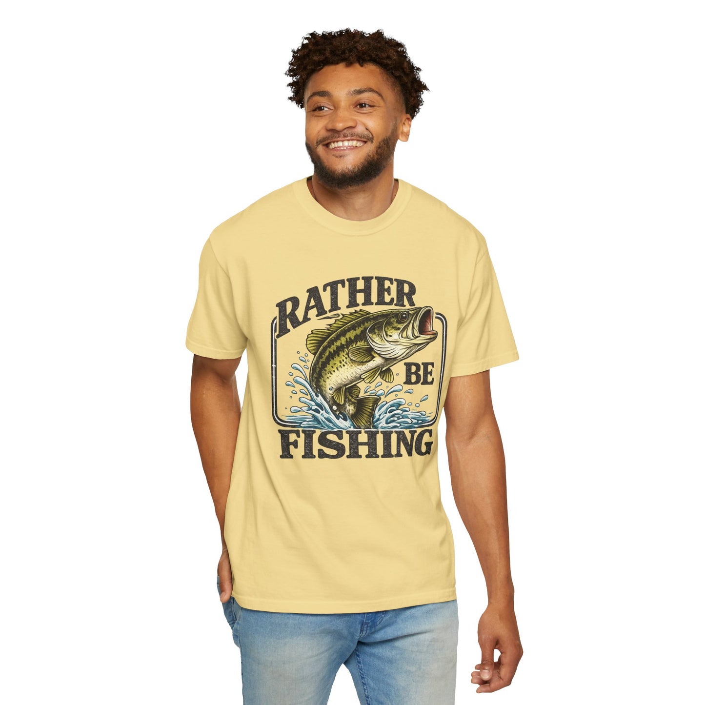 Rather Be Fishing T-Shirt — Bass Graphic Fishing Tee