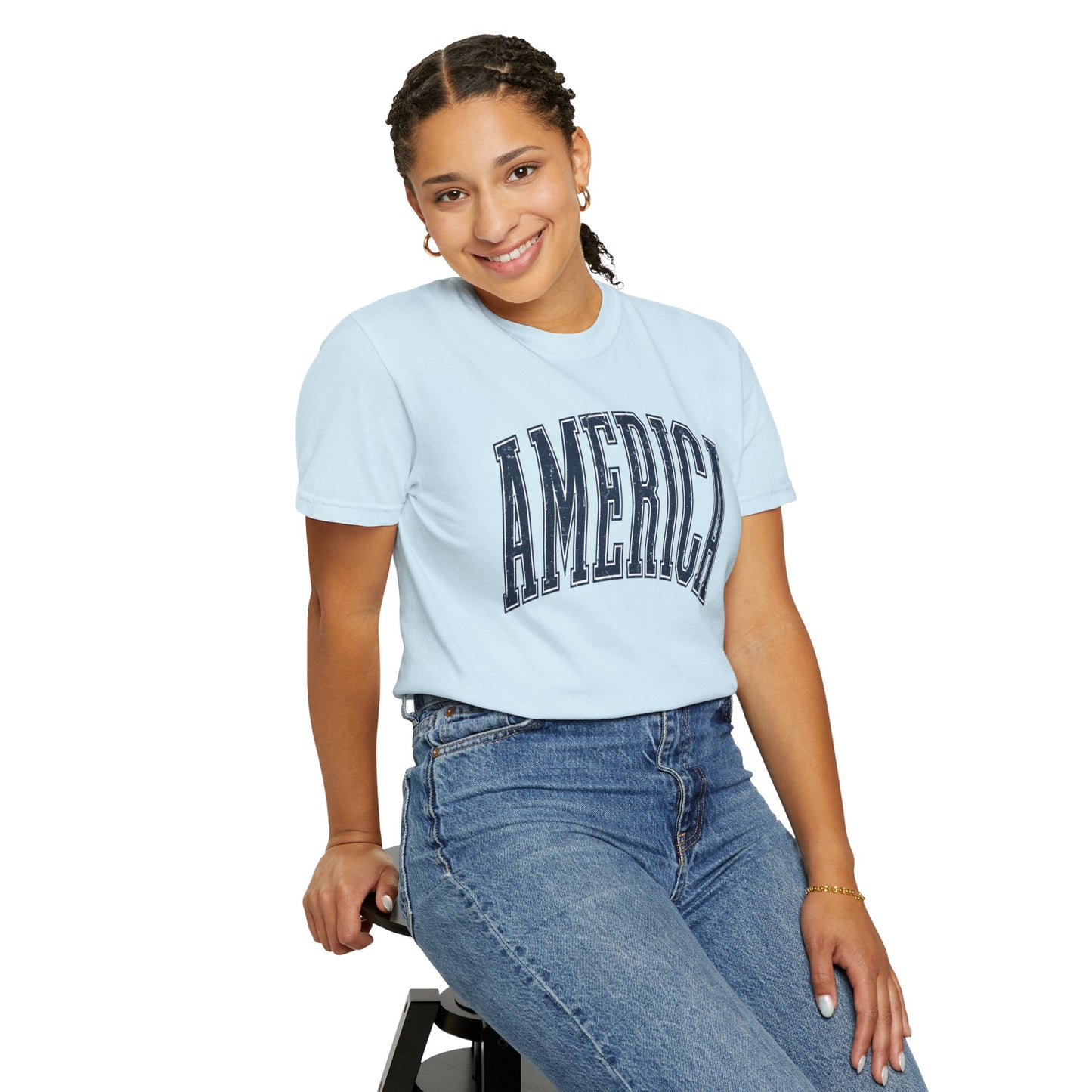 America Graphic T-Shirt — Vintage Collegiate USA Tee