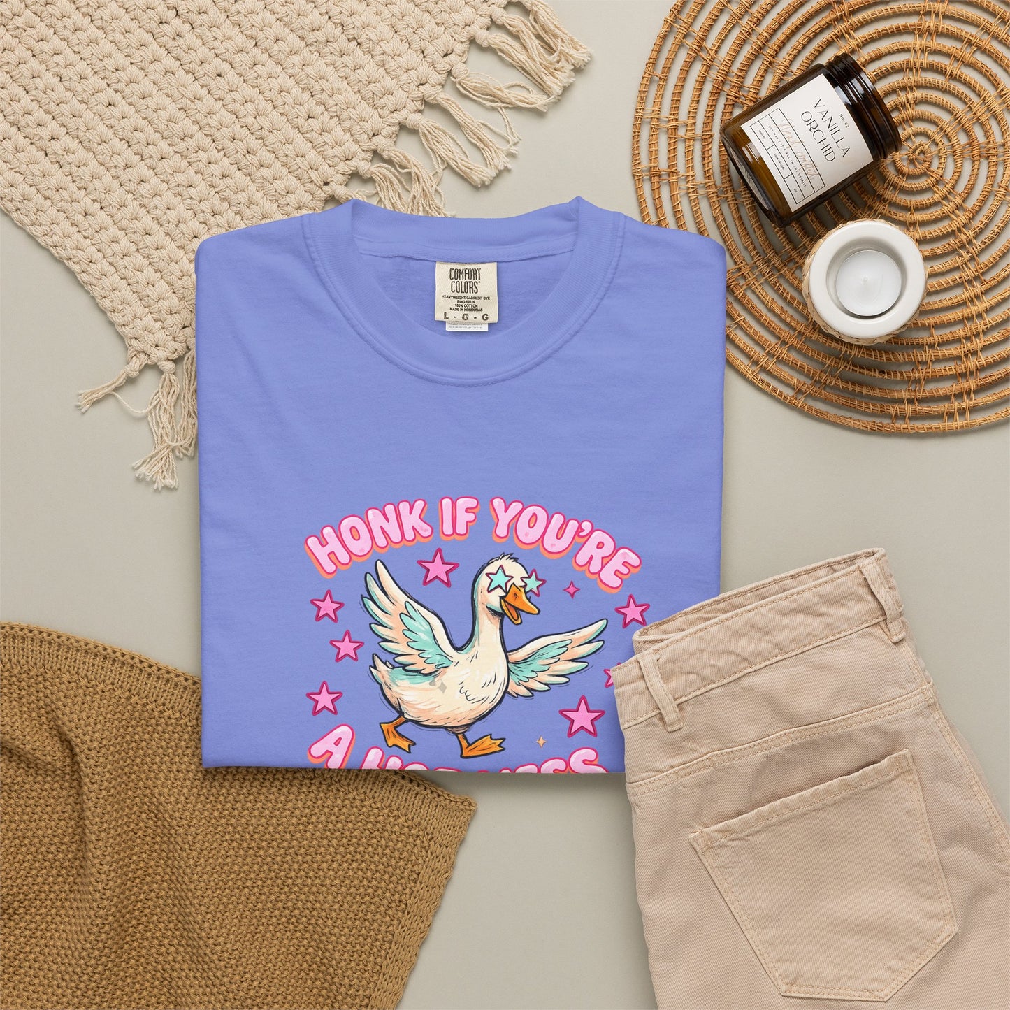 T-Shirt — 'Honk If You're A Hot Mess' Duck Graphic Tee