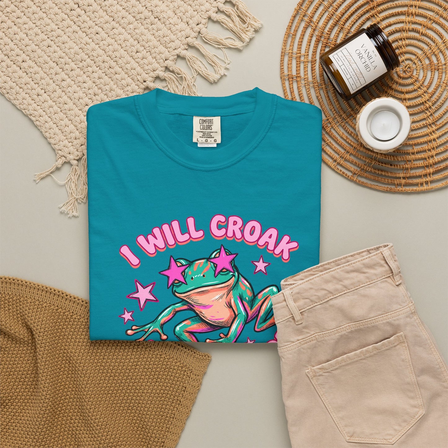 I Will Croak Before Care T-Shirt — Cute Froggy Graphic Tee