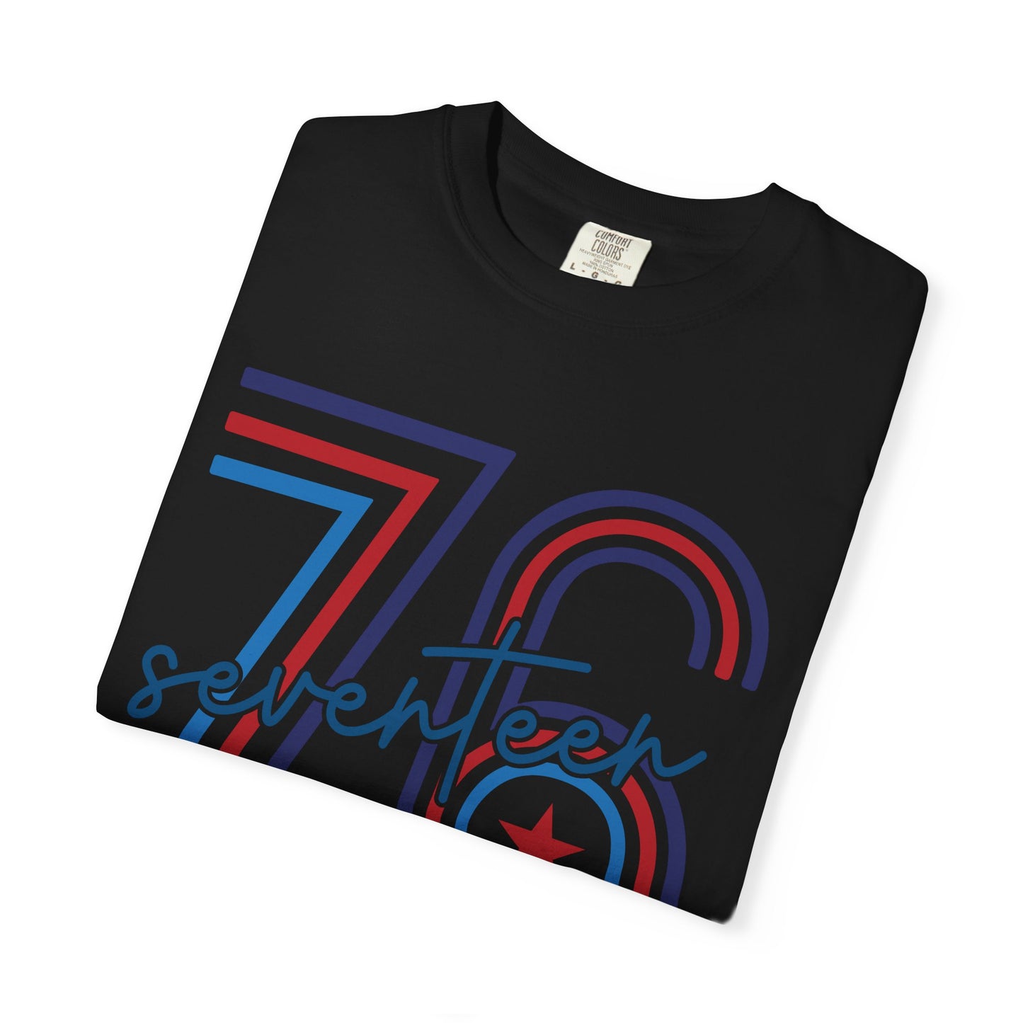 Seventeen Retro 78 Tee — Vintage Red, White & Blue Athletic Graphic T-Shirt