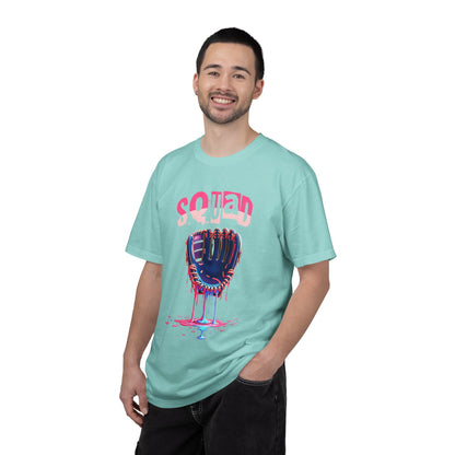 Baseball Glove Drip T-Shirt — "Squad" Graphic Sports Tee