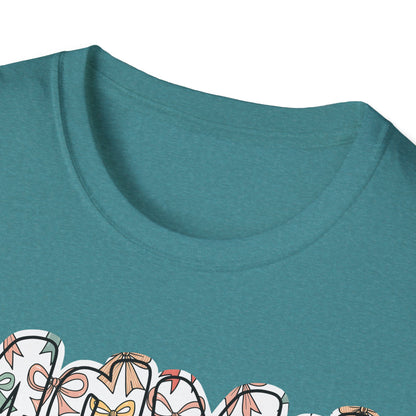 Mama Floral Typography T-Shirt — 'MAMA' Bow Graphic, Cute Mother's Day Gift
